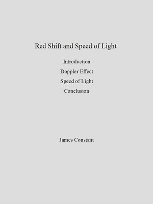cover image of Redshift and Speed of Light